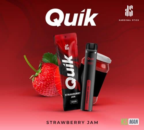 KS Quik 2000 Puffs กลิ่น strawberry jam